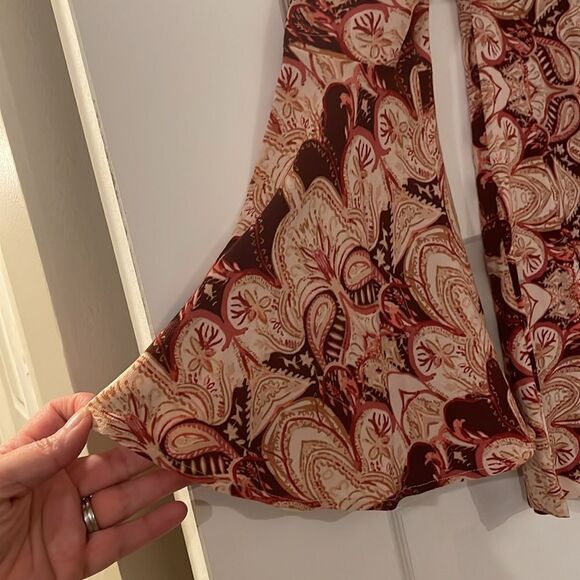 Free People Ossie Vibes Paisley Bell Sleeve Mini Dress - Picture 8 of 9